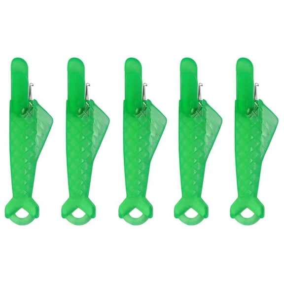 Fish Mouth Sewing Machine Needle Threader, Automatic Sewing Needle Threader, Simple Needle Threader Tool, Quick Sewing Machine Cycle Simple Needle Threader Tool (Green/5 Pcs) 0.31x1.22"