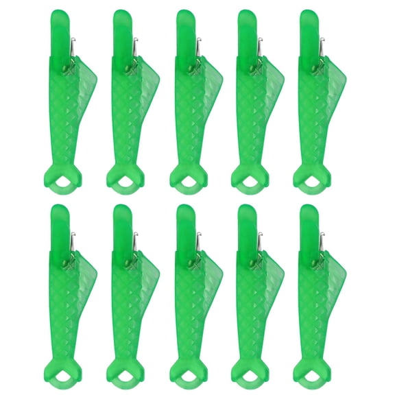 Fish Mouth Sewing Machine Needle Threader, Automatic Sewing Needle Threader, Simple Needle Threader Tool, Quick Sewing Machine Cycle Simple Needle Threader Tool (Green/10 Pcs) 0.31x1.22"