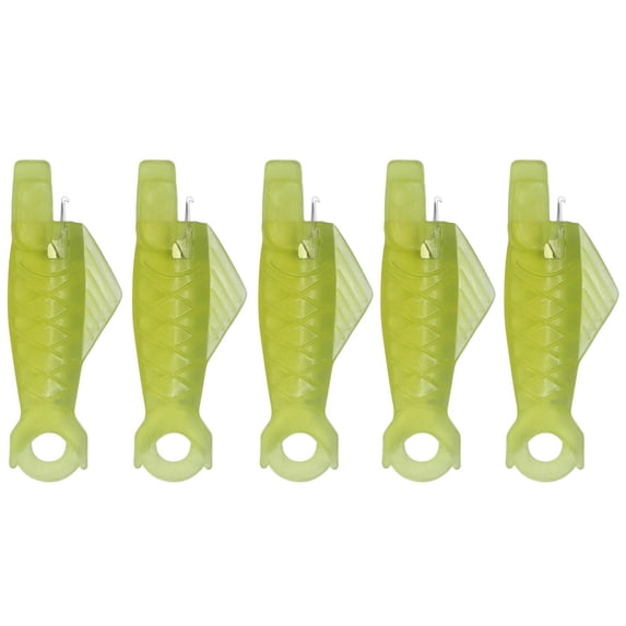 Fish Mouth Sewing Machine Needle Threader, Automatic Sewing Needle Threader, Simple Needle Threader Tool, Quick Sewing Machine Cycle Simple Needle Threader Tool (Yellow/5 Pcs) 0.31x1.22"