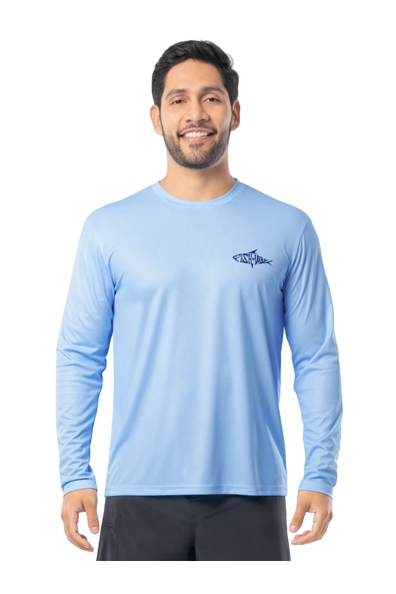 Men's Long Sleeve Performance Fishing Graphic Tee, Provence, S
