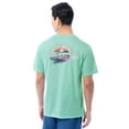 thumbnail image 1 of Fish N Vibe Men's Short Sleeve Fishing Performance Outdoor Graphic T-Shirt, Aqua Haze, L, 1 of 7