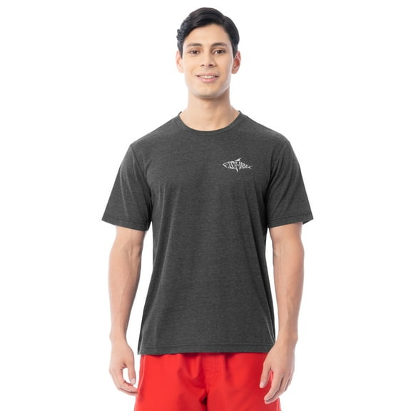 Fish N Vibe Men's Short Sleeve Fishing Performance Outdoor Graphic T-Shirt, Black, M