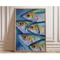 thumbnail image 1 of Fish Nautical Seafood Colorful Beach House Wall Art Print, Unframed Paper Poster 11x14in, 1 of 4