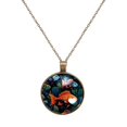thumbnail image 1 of Fish Necklace Personalized Custom Photo Round Pendant Adjustable Stainless Steel Necklaces with Gift Box for Men Women Mothers Valentine's Jewelry Gift, 1 of 1