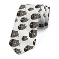 thumbnail image 1 of Fish Necktie, Black and White Fishes, Dress Tie, 3.7", White and Black, by Ambesonne, 1 of 3