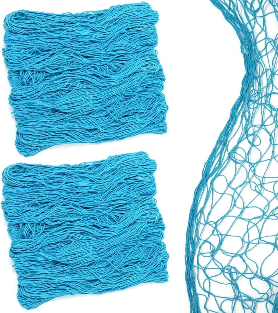 decorative fishing net hobby lobby with Shells Seaside Beach Mediterranean Decor for Party Home Living Room Bedroom 78 Inch Wall Decoration Beach Party Nautical Style Theme Creamy White & Blue Home 3.5" Japanese Glass Fishing Floats