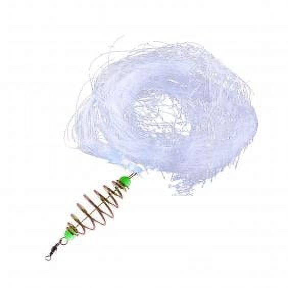 Fish Net,Nylon Fish Net Mesh Trapper Metal Spring Hook Shoal Netting Fishing Gear Tackle