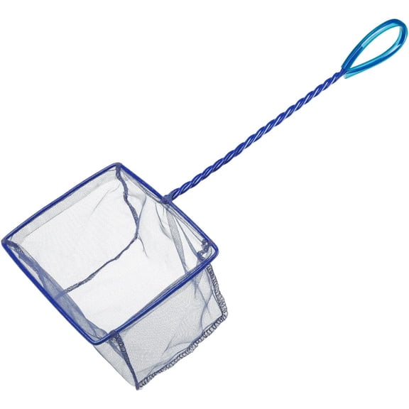 Fish Net with Braided Metal Handle and Nylon Mesh for Tank