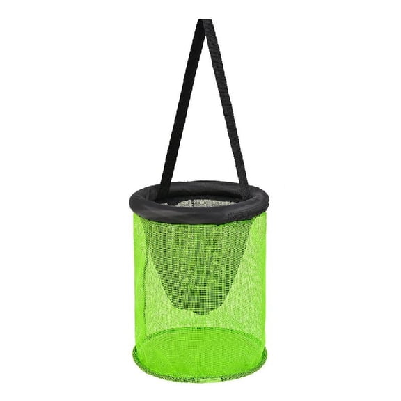 Fish Nylon Storage Cage for Keep Minnows Live Fish Portable Bucket Floating Fishing Basket Foldable