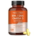 thumbnail image 1 of Fish Oil 2000mg - Wild Caught Omega 3 Fish Oil, 120 Softgels - Non-GMO, Gluten Free, 1 of 5