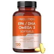 Fish Oil 2000mg - Wild Caught Omega 3 Fish Oil, 120 Softgels - Non-GMO, Gluten Free
