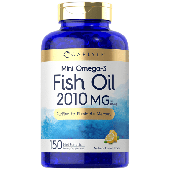 Fish Oil | 2010mg | 150 Omega-3 Mini Softgels | with EPA & DHA | Non-GMO, Gluten Free | by Carlyle