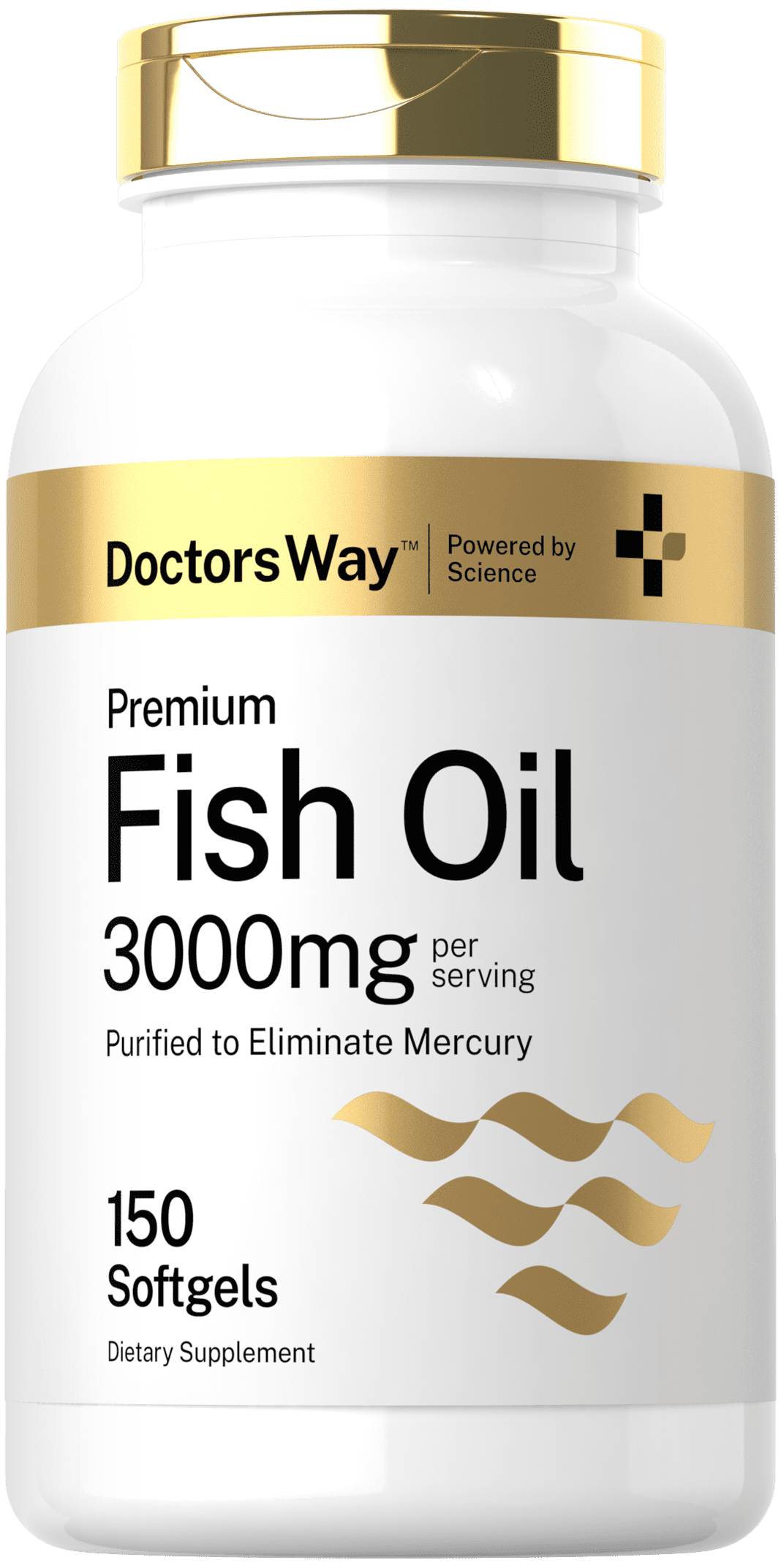 Fish Oil 3000mg | 150 Softgels | Omega 3 Supplement | Non-GMO, Gluten Free | by Doctor's Way