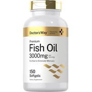 Fish Oil 3000mg | 150 Softgels | Omega 3 Supplement | Non-GMO, Gluten Free | by Doctors Way