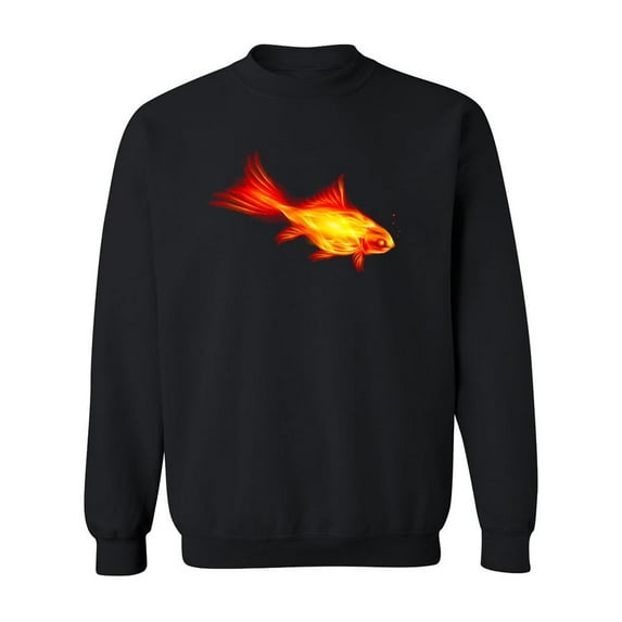 Fish On Fire Sweatshirt Men -Image by Shutterstock, Male Small