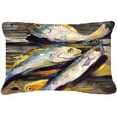 thumbnail image 1 of Fish On The Dock Canvas Fabric Decorative Pillow, 1 of 1