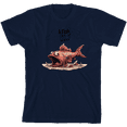 thumbnail image 1 of Fish Out of Water Youth Blue Crew Neck Short Sleeve Tee-XL, 1 of 2