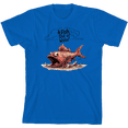 thumbnail image 1 of Fish Out of Water Youth Royal Blue Crew Neck Short Sleeve Tee-Large, 1 of 4