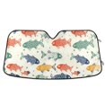 thumbnail image 1 of Fish Paper Cutting Car Windshield Sun Shade Foldable Car Front Window Visor Heat and UV Protection 53x23.5, 1 of 8