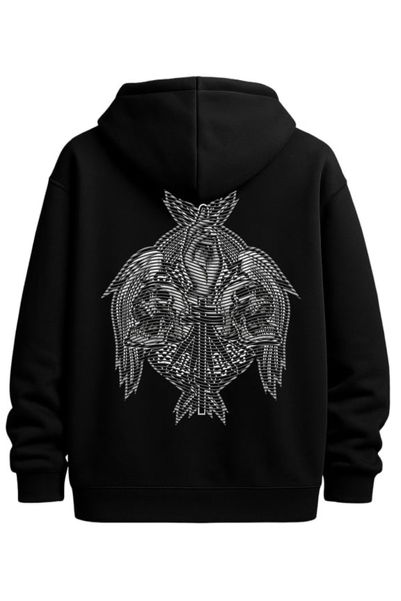 Fish Pattern Hoodie hoodies fire skeleton men sweater hoodie black Warm, suitable for casual wear, perfect for outdoor activities autumn 3d fire Retro Unisex Shirt Crewneck tshirts