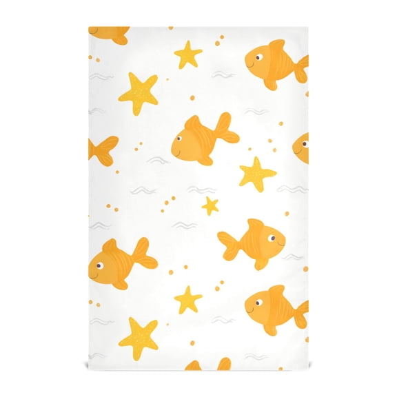 Fish Pattern Kitchen Towels Waffle Weave Decorative Tea Towels Multi Use Dishcloths 28x18in