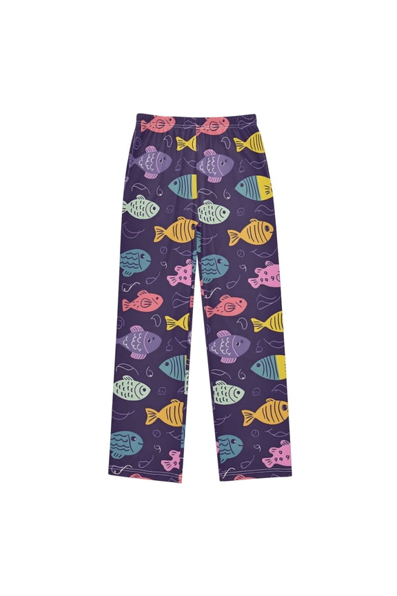 Fish Pattern Pajama Pants Soft Lightweight Lounge Pants Bottoms Sleep Pants Warm Comfy