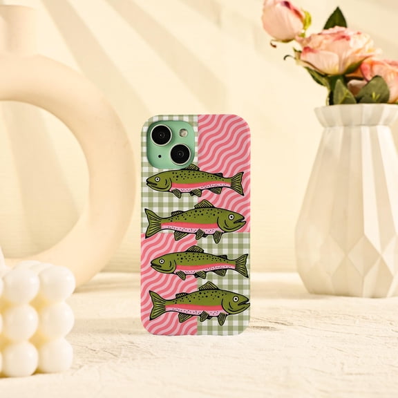 Fish Pattern Tough Case for Apple iPhone, Dual-Layer Polycarbonate TPU Protective Phone Case