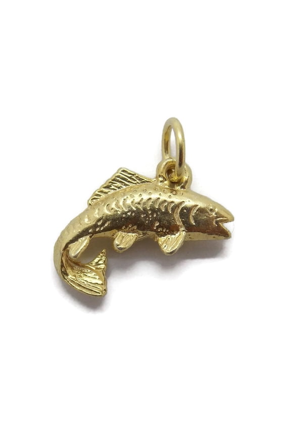Fish Pendant Charm. 14k Yellow Gold!!