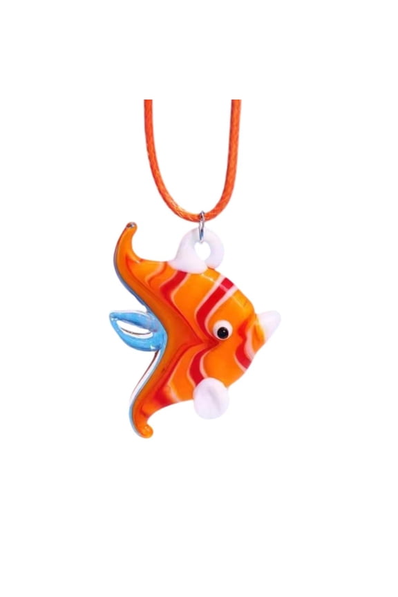 Fish Pendant Necklace Delicate Glaze Necklace Adjustable Necklace Comfortable Neck Jewelry Suitable for Daily Party