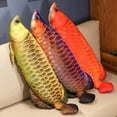 Fish Plush Pillow Soft Back Cushion Golden Arowana Red Carp Doll ...