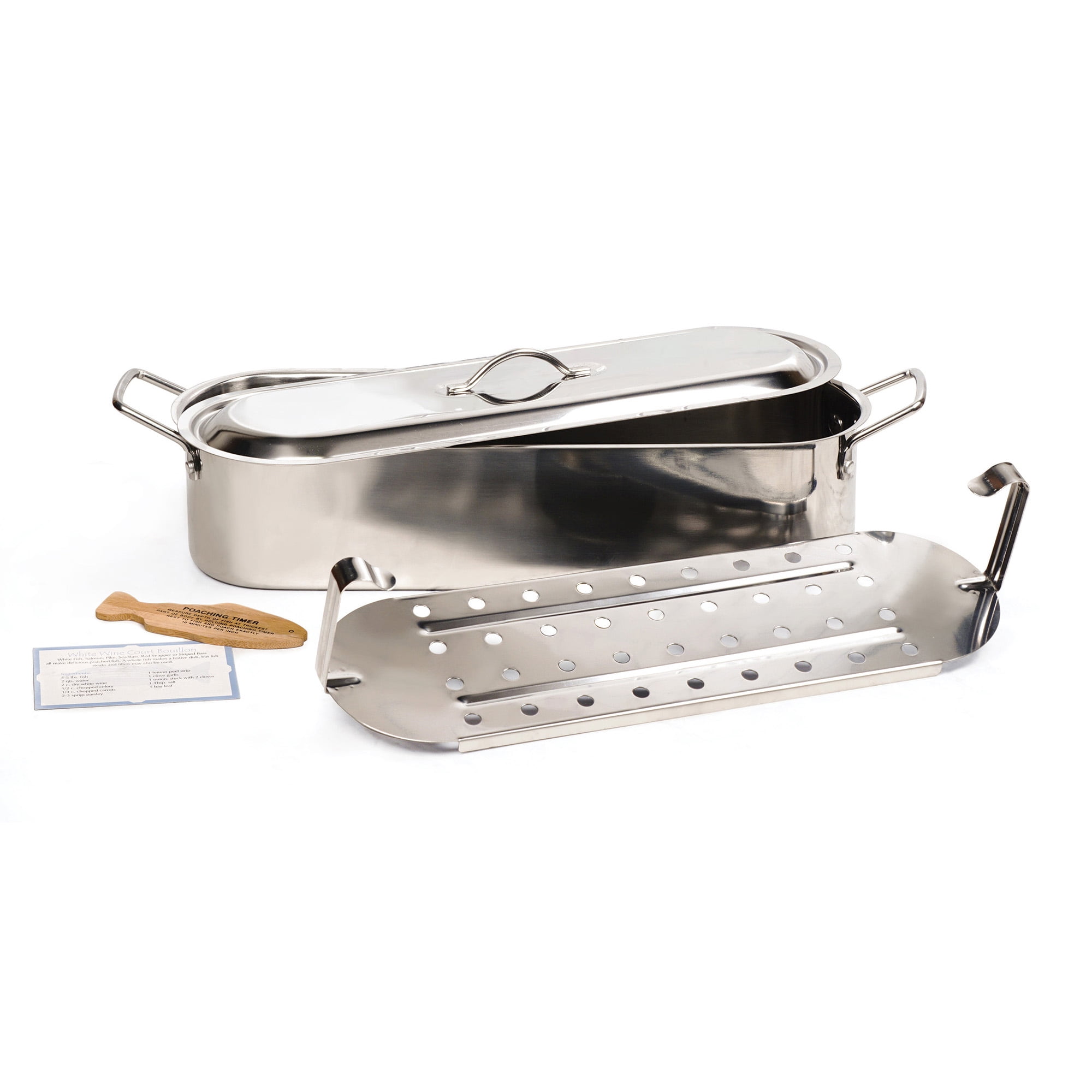 Walmart Stainless Steel Fish Poacher and Seafood Steamer, 23in