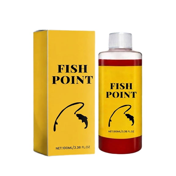 Fish Point Concentrated Fish Attractant Liquid, Fast-Acting Red Worm Scent Bait Additive for Trout Panfish