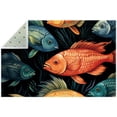 thumbnail image 1 of Fish Polyester Kitchen Rug | Stain Floor Mat for Kitchen | Machine Washable Indoor Area Rug for Home, 1 of 6