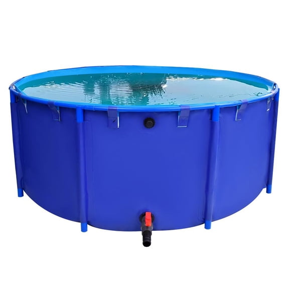Fish Ponds for Outside Outdoor Fish Tank Thickened Pool Pond Framed Swimming Pools with Bracket for Fish Shrimp Breeding Irrigation Storage Holding Tank