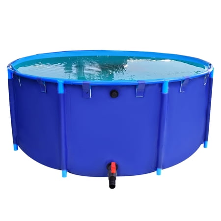 Fish Ponds for Outside | Thickened Large Aquarium Pool Pond | Foldable Framed Swimming Pools with Bracket for Water Storage Shrimp Breeding