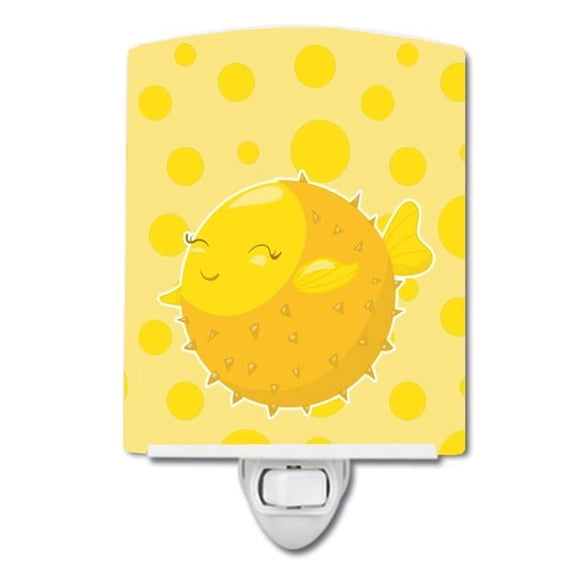 Fish Puffer Fish Ceramic Night Light