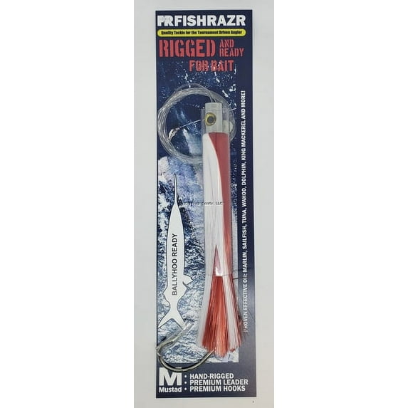 Fish Razr 6.5" Chrome Flat Red/White Rigged Bally