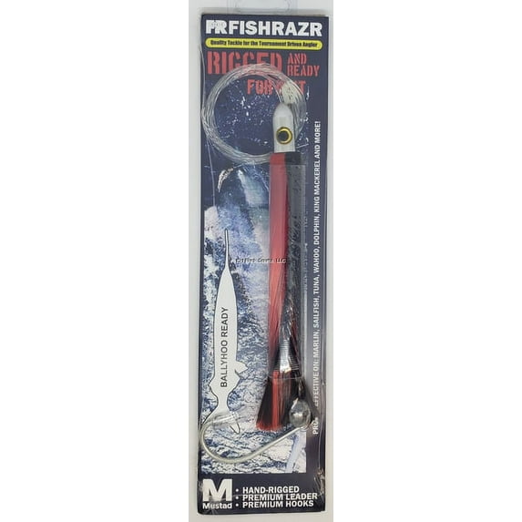 Fish Razr 6.5" Chrome Red/Black Rigged Bally