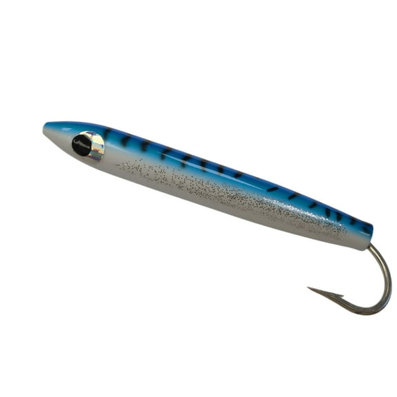 Fish Razr Cedar Plug Blue/ White Rigged