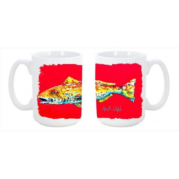 Fish - Red Fish Alphonzo Dishwasher Safe Microwavable Ceramic Coffee Mug 15 oz.