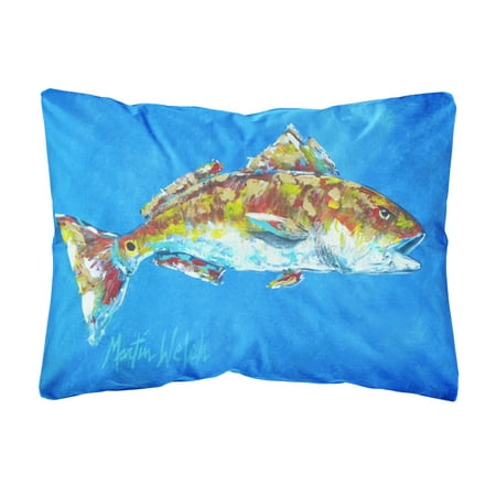 Fish - Red Fish Seafood Two Canvas Fabric Decorative Pillow