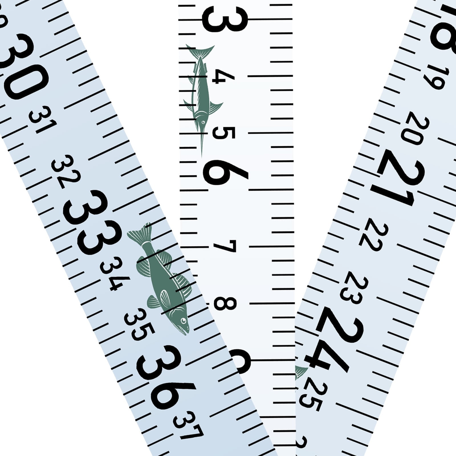 Measuring Scale Ruler Sticker Fish Ruler for Boat 58
