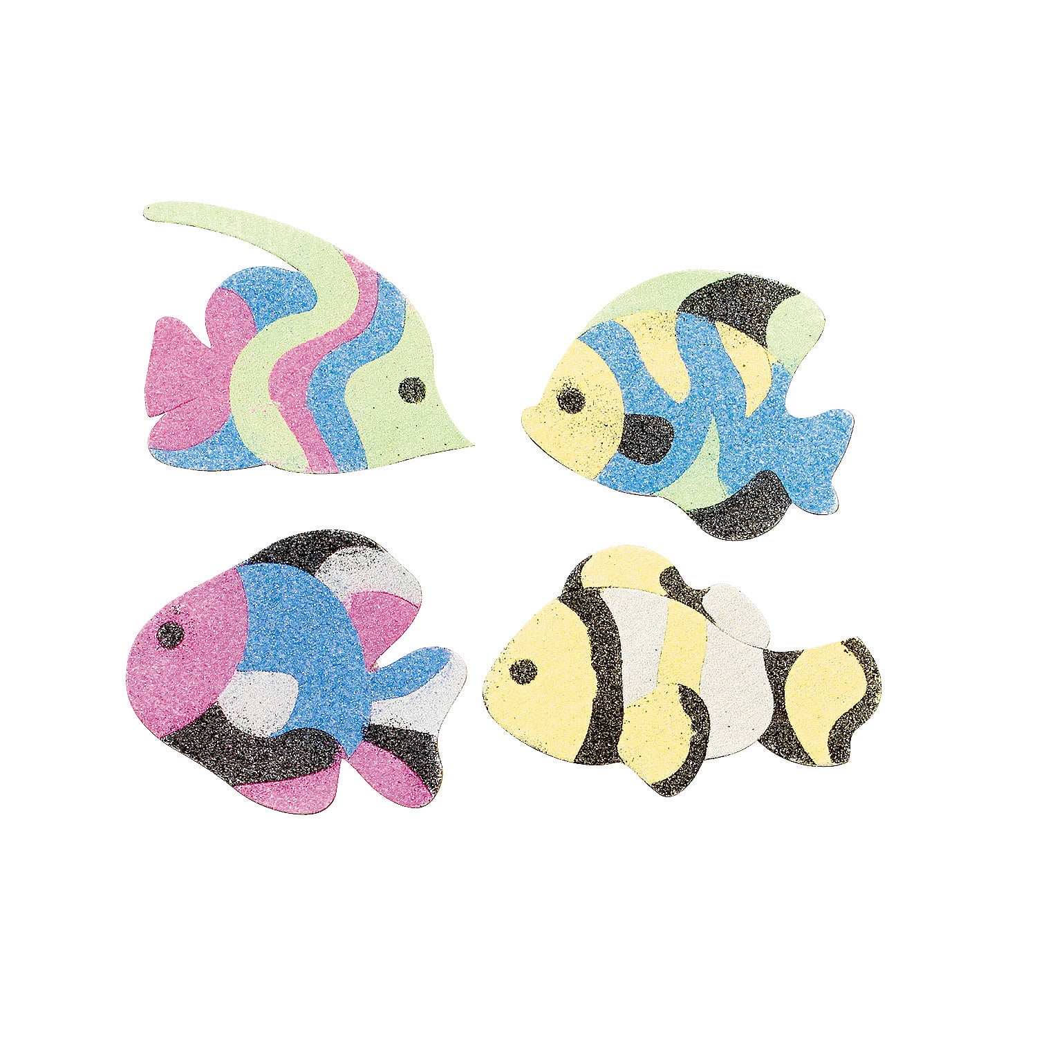 Fish Sand Art Magnet Craft Kit, Craft Supplies, Sheets, Sand Art, 12 ...