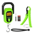 thumbnail image 1 of Fish Scale, AMIR 110lb/50kg Digital Fish Scale with Fish Gripper 38'' Tape Measure LCD Screen Display Portable Digital Scale for Fishing Luggage Gift for Him Green, 1 of 11