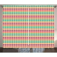 thumbnail image 1 of Ambesonne Fish Scale Curtains 2 Panel Set, Stripy Vivid Waves, 108" x 84", Multicolor, 1 of 3