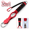 thumbnail image 1 of Fish Scale Grip, Fish Lip Gripper with Scale, Fatomal Fish Weighing Scales, Professional Fish Holder 0-40Lb, Fishing Gift for Men, Red, 1 of 10