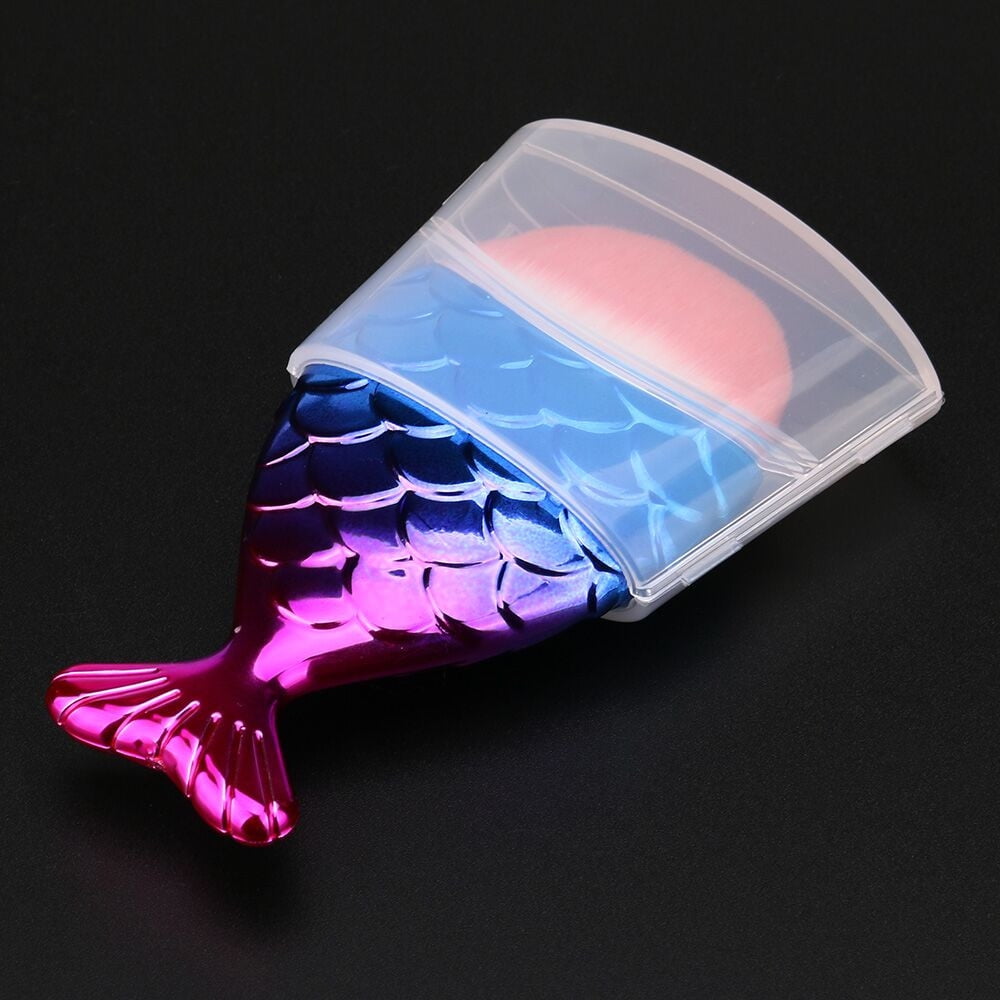 Fish Scale Makeup Brush Fishtail Bottom Brush Protection Box Cover Dip