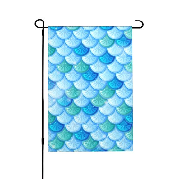 Fish Scale Pattern Garden Flag Outdoor House Flags 12 X 18 Inch Banner Yard Home Decoration