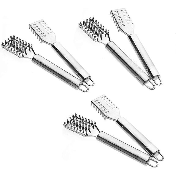 Fish Scale Remover, Fish Scale Remover Stainless Steel, With Grip Handle Fish Scale Scraper(6pcs)