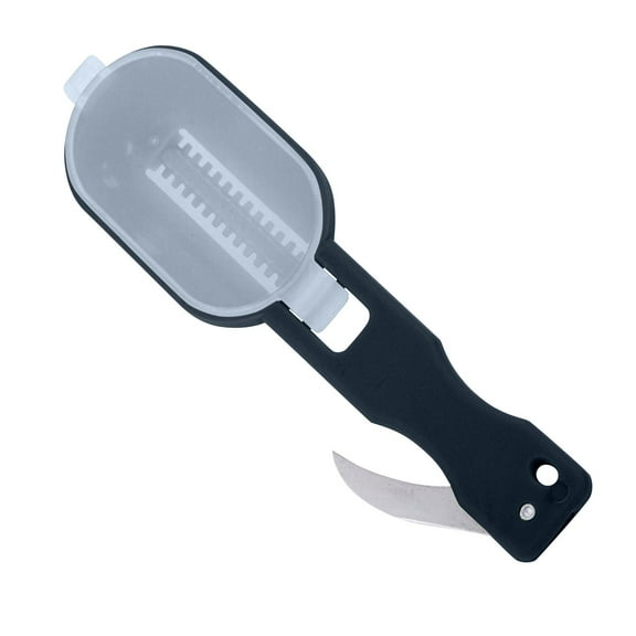 Fish Scale Remover ToolStainless Steel Descaling Scraper With Cover, Descaling Brush, Kitchen Cleaning Gadge with Ergonomic Handle